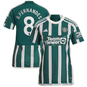 Camisolas Manchester United B. Fernandes 8 Mulher 2º Equipamento Alternativa 2023-24 Manga Curta